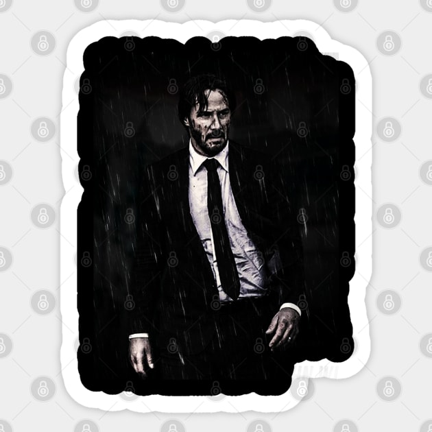 John Wick Minimal Sticker by enchantingants